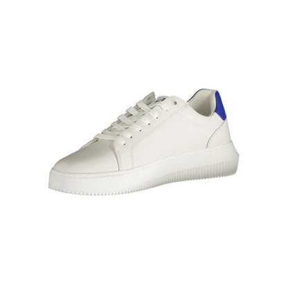 Calvin Klein White Leather Men Sneaker - HBPS Beauty & Fashion