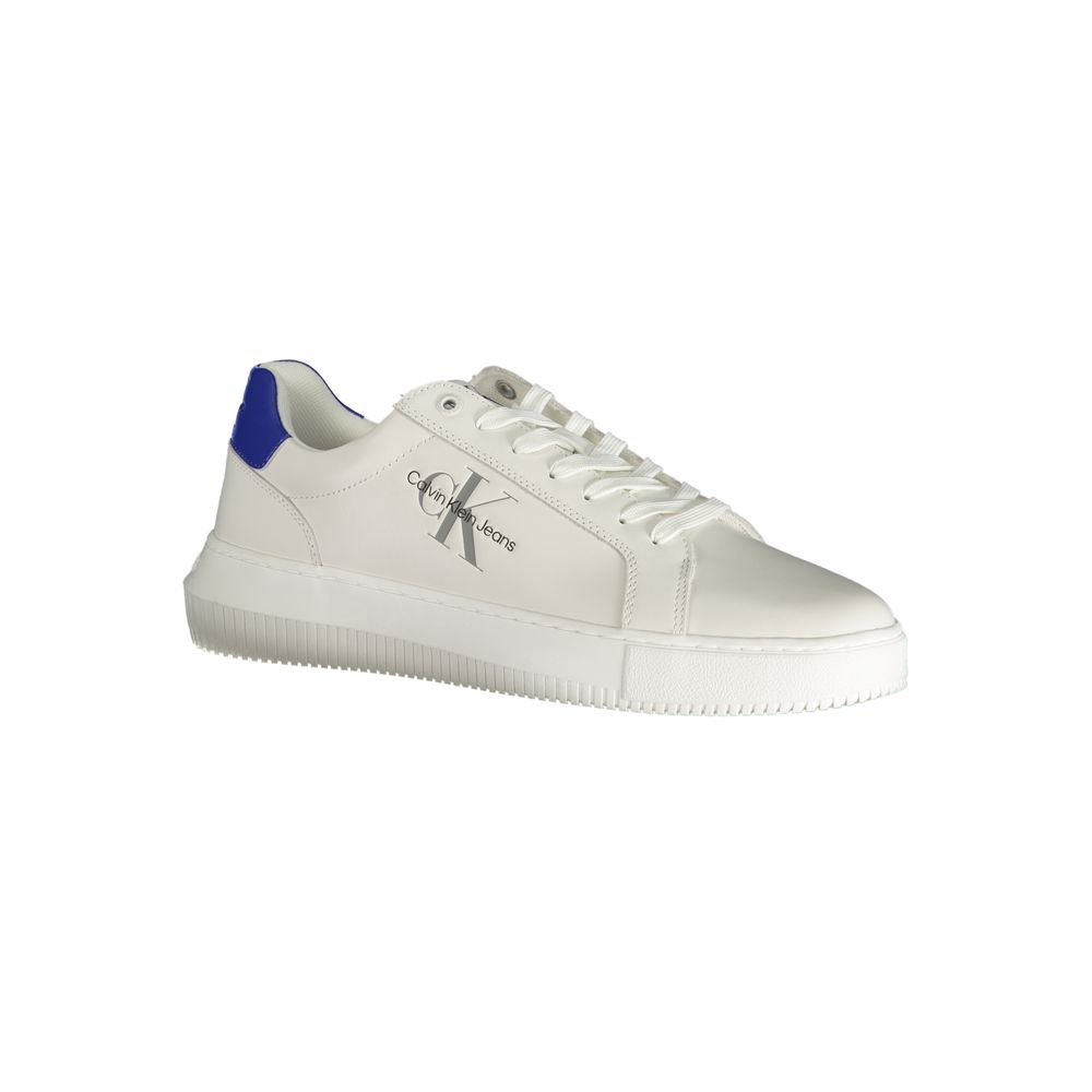 Calvin Klein White Leather Men Sneaker - HBPS Beauty & Fashion