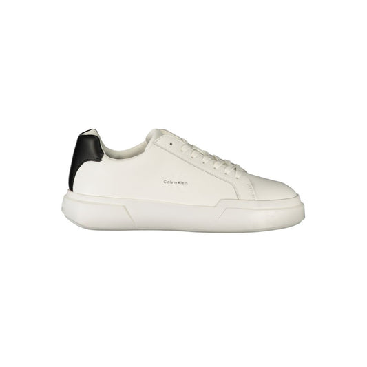 Calvin Klein White Leather Men's Sneaker - HBPS Beauty & Fashion