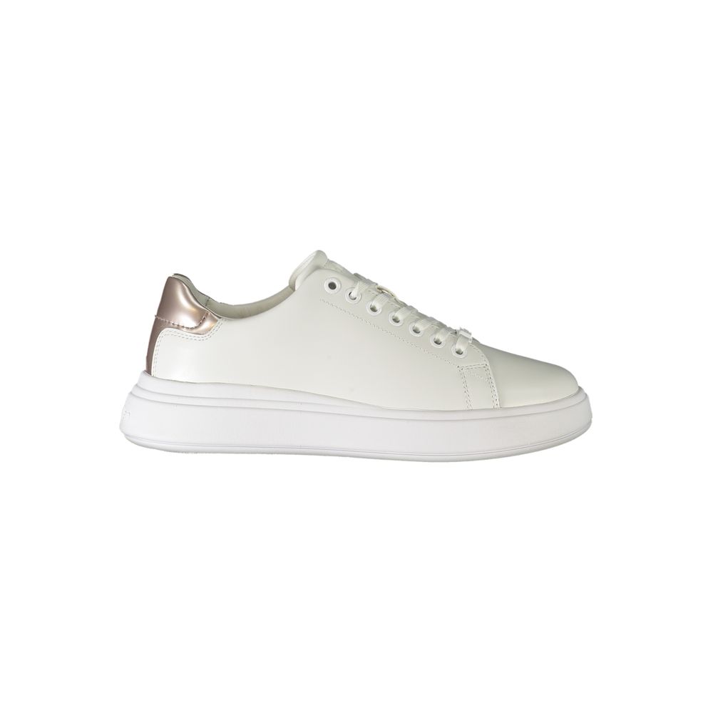 Calvin Klein White Leather Women Sneaker - HBPS Beauty & Fashion