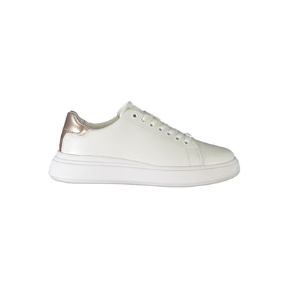 Calvin Klein White Leather Women Sneaker - HBPS Beauty & Fashion