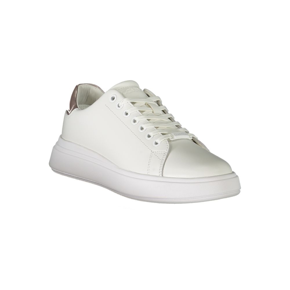 Calvin Klein White Leather Women Sneaker - HBPS Beauty & Fashion