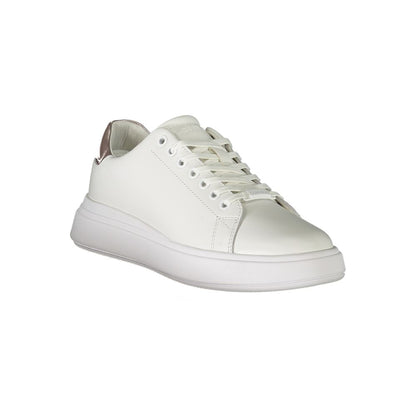 Calvin Klein White Leather Women Sneaker - HBPS Beauty & Fashion
