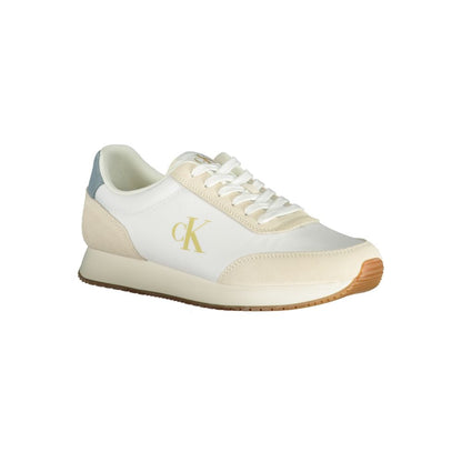 Calvin Klein White Polyester Men Sneaker - HBPS Beauty & Fashion