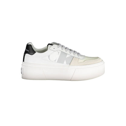 Calvin Klein White Polyester Women's Sneaker - HBPS Beauty & Fashion
