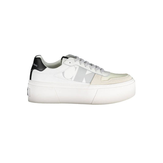 Calvin Klein White Polyester Women's Sneaker - HBPS Beauty & Fashion