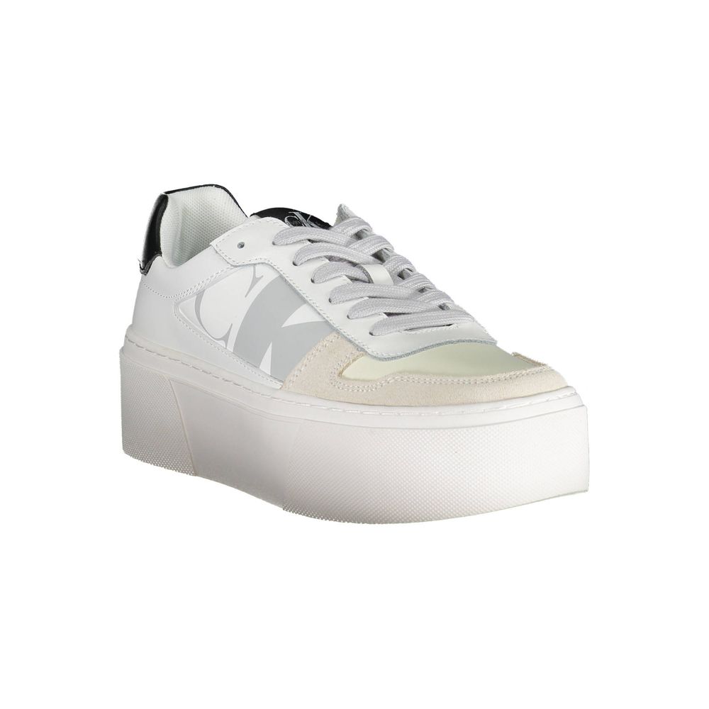 Calvin Klein White Polyester Women's Sneaker - HBPS Beauty & Fashion