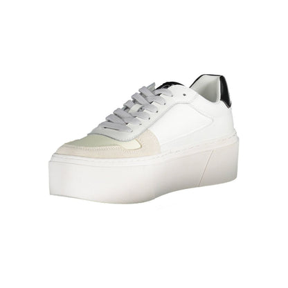 Calvin Klein White Polyester Women's Sneaker - HBPS Beauty & Fashion