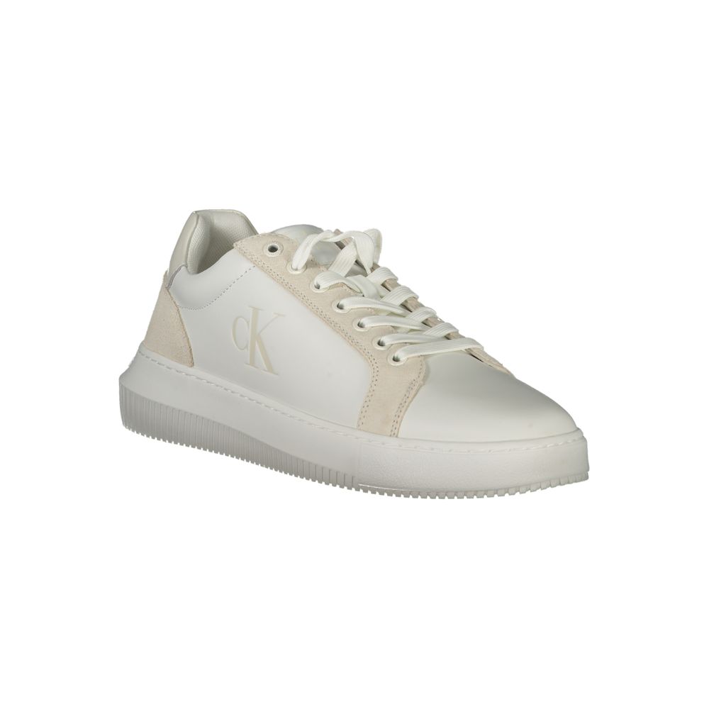 Calvin Klein White Polyurethane Men Sneaker - HBPS Beauty & Fashion