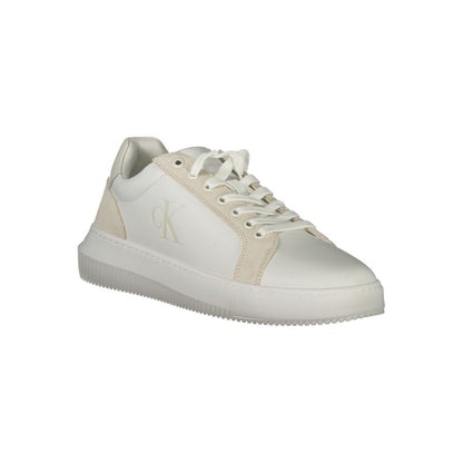 Calvin Klein White Polyurethane Men Sneaker - HBPS Beauty & Fashion