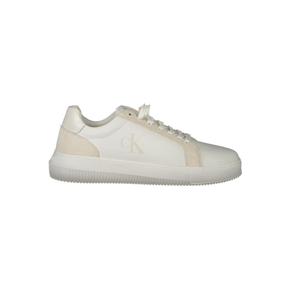 Calvin Klein White Polyurethane Men Sneaker - HBPS Beauty & Fashion