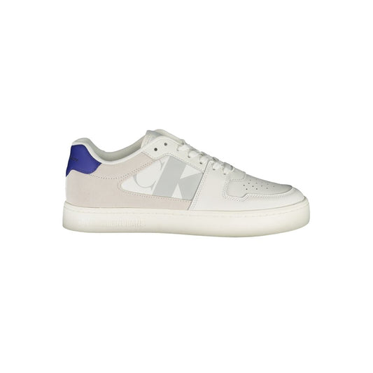 Calvin Klein White Polyurethane Men's Sneaker - HBPS Beauty & Fashion