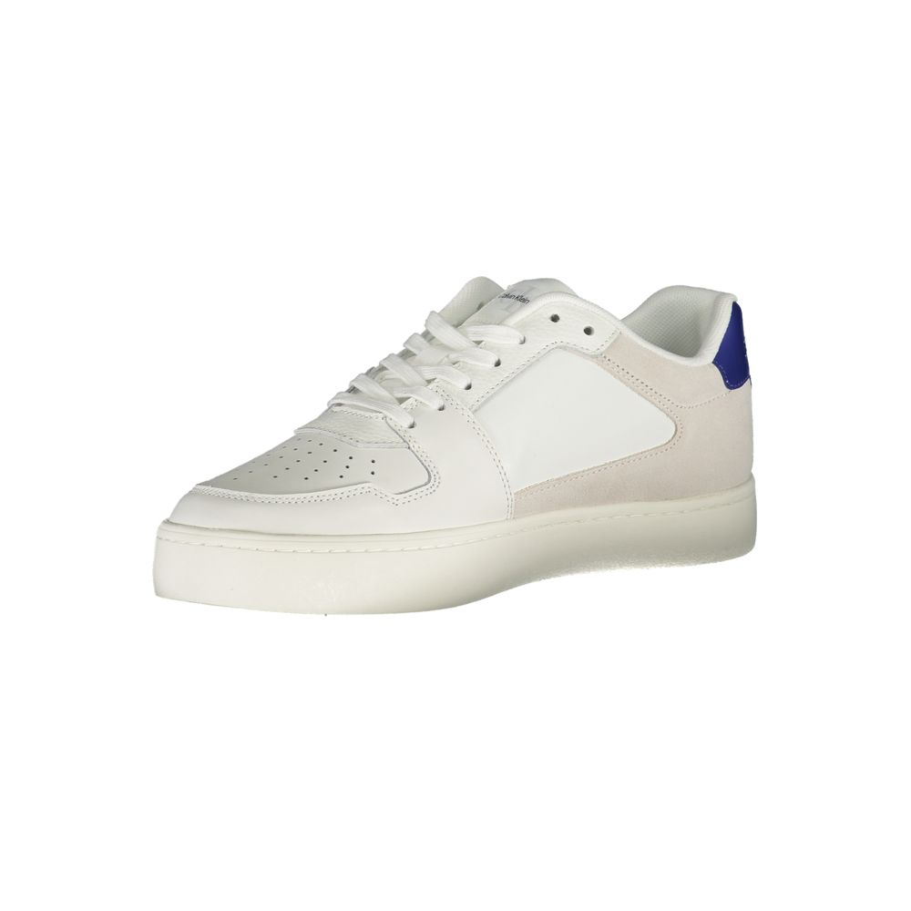 Calvin Klein White Polyurethane Men's Sneaker - HBPS Beauty & Fashion
