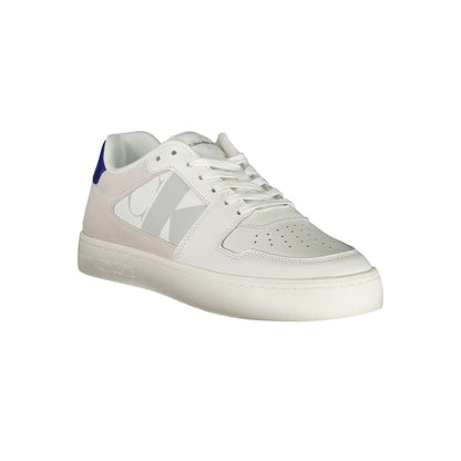 Calvin Klein White Polyurethane Men's Sneaker - HBPS Beauty & Fashion