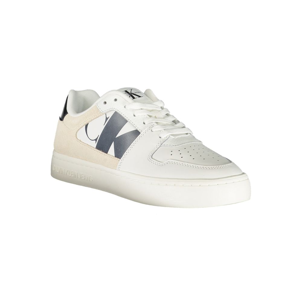 Calvin Klein White Polyurethane Women Sneaker - HBPS Beauty & Fashion