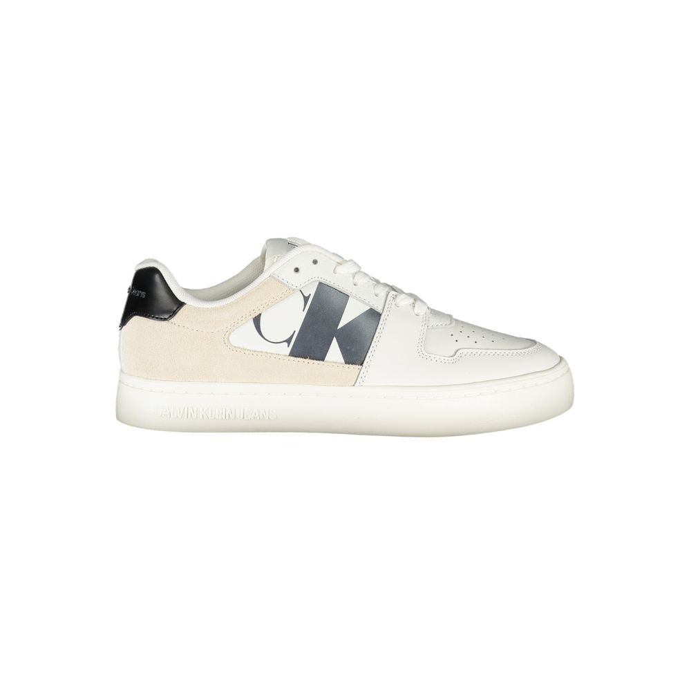 Calvin Klein White Polyurethane Women Sneaker - HBPS Beauty & Fashion