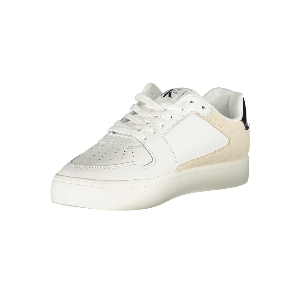 Calvin Klein White Polyurethane Women Sneaker - HBPS Beauty & Fashion