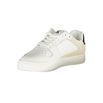 Calvin Klein White Polyurethane Women Sneaker - HBPS Beauty & Fashion