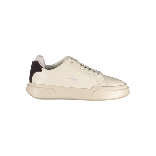 Calvin Klein White Polyurethane Women's Sneaker - HBPS Beauty & Fashion