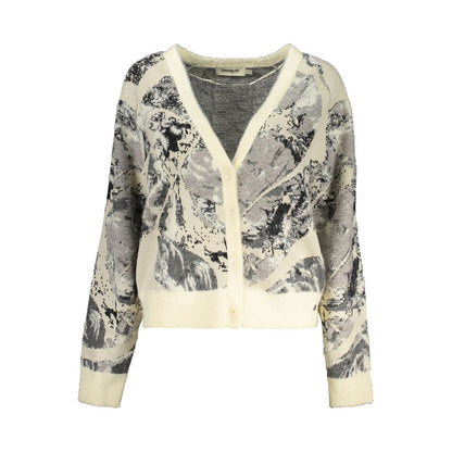 Cardigan Desigual femme en polyamide et viscose blanc – DE-48303 - HBPS Beauty & Fashion