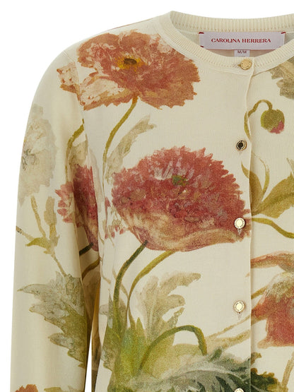 Carolina Herrera White Silk Cardigan - HBPS Beauty & Fashion
