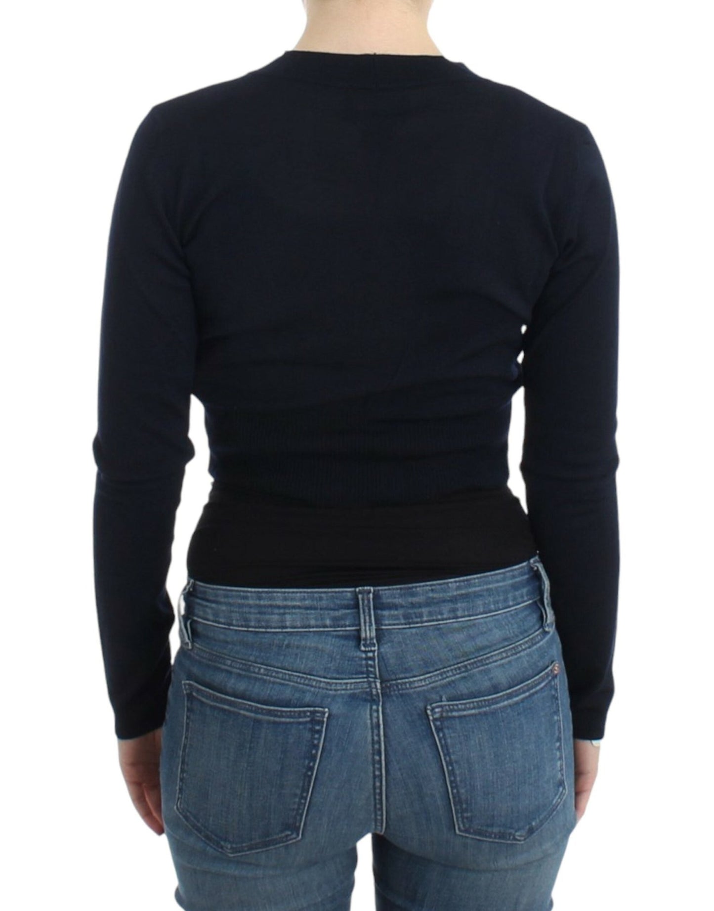 Cavalli Black cropped wool cardigan - HBPS Beauty & Fashion