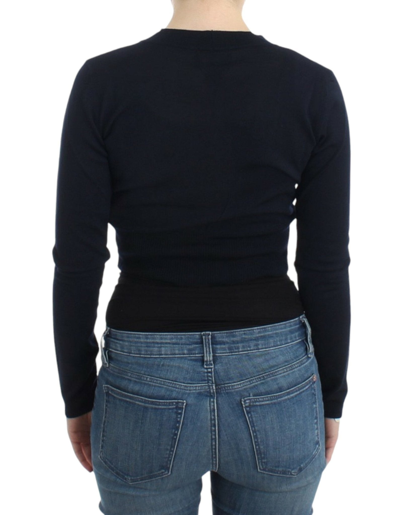 Cavalli Black cropped wool cardigan - HBPS Beauty & Fashion