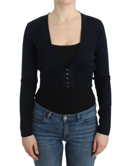Cavalli Black cropped wool cardigan - HBPS Beauty & Fashion