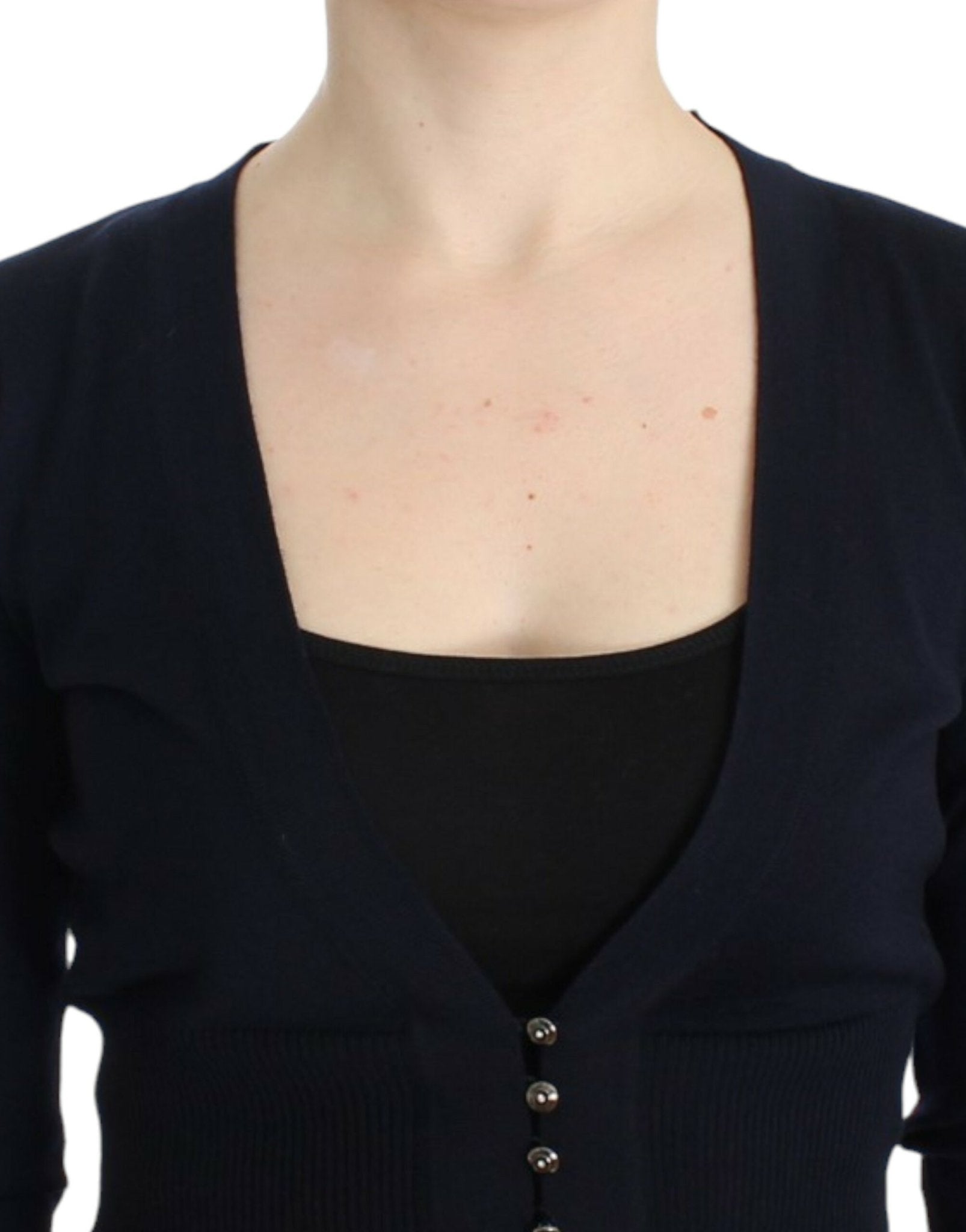 Cavalli Black cropped wool cardigan - HBPS Beauty & Fashion