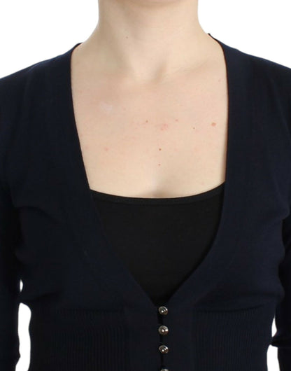 Cavalli Black cropped wool cardigan - HBPS Beauty & Fashion