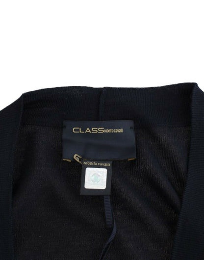 Cavalli Black cropped wool cardigan - HBPS Beauty & Fashion