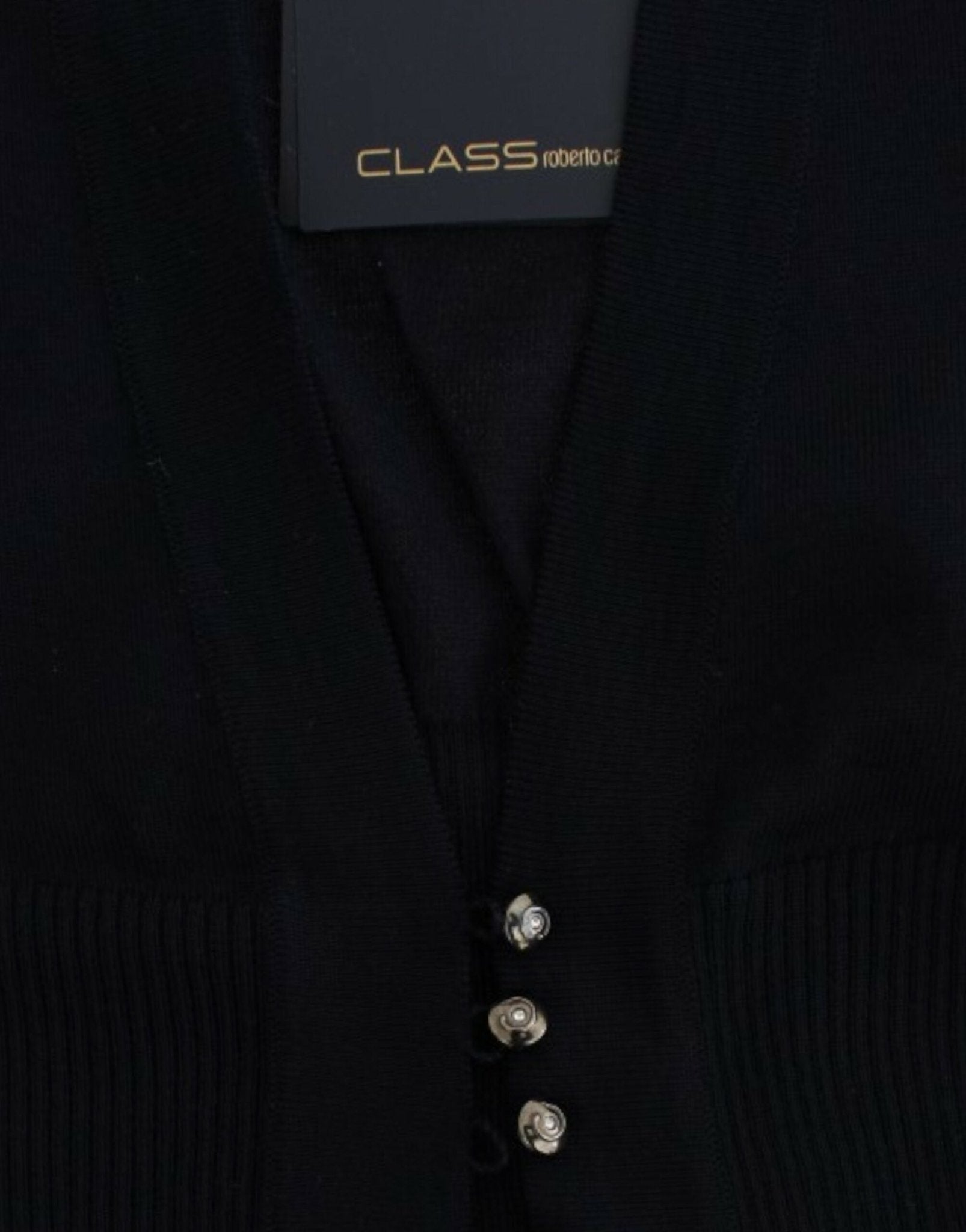 Cavalli Black cropped wool cardigan - HBPS Beauty & Fashion