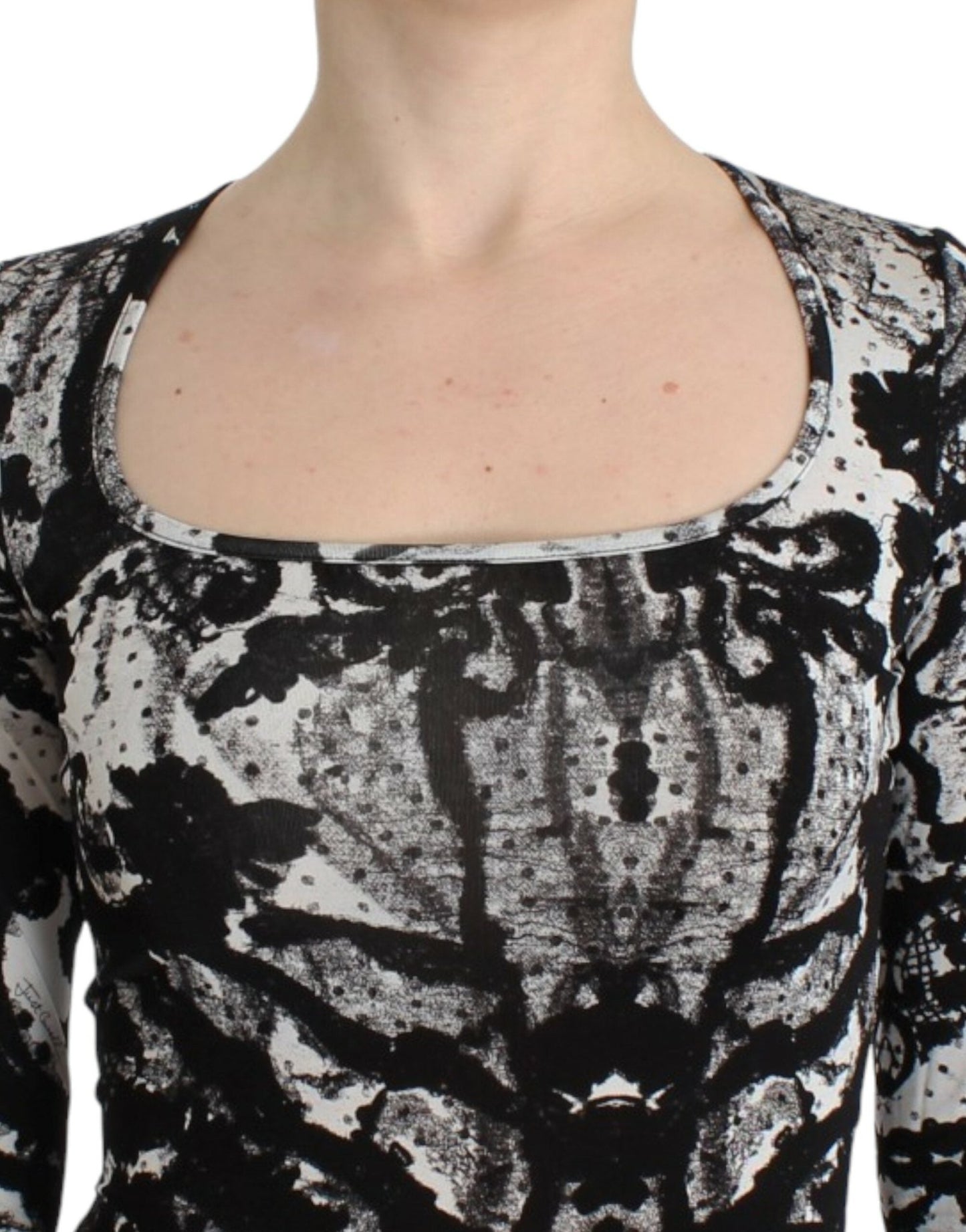 Cavalli Black Printed Sheath Dress - HBPS Beauty & Fashion