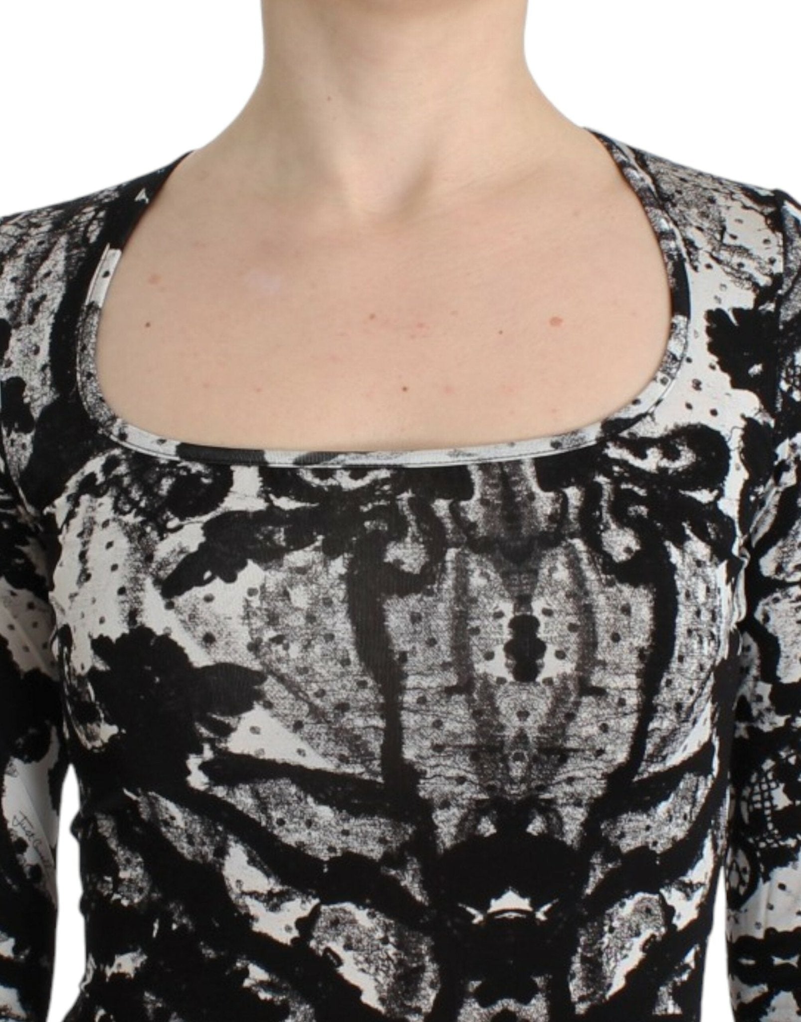 Cavalli Black Printed Sheath Dress - HBPS Beauty & Fashion