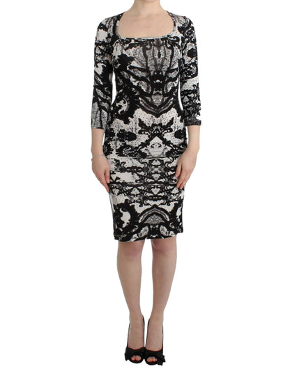 Cavalli Black Printed Sheath Dress - HBPS Beauty & Fashion