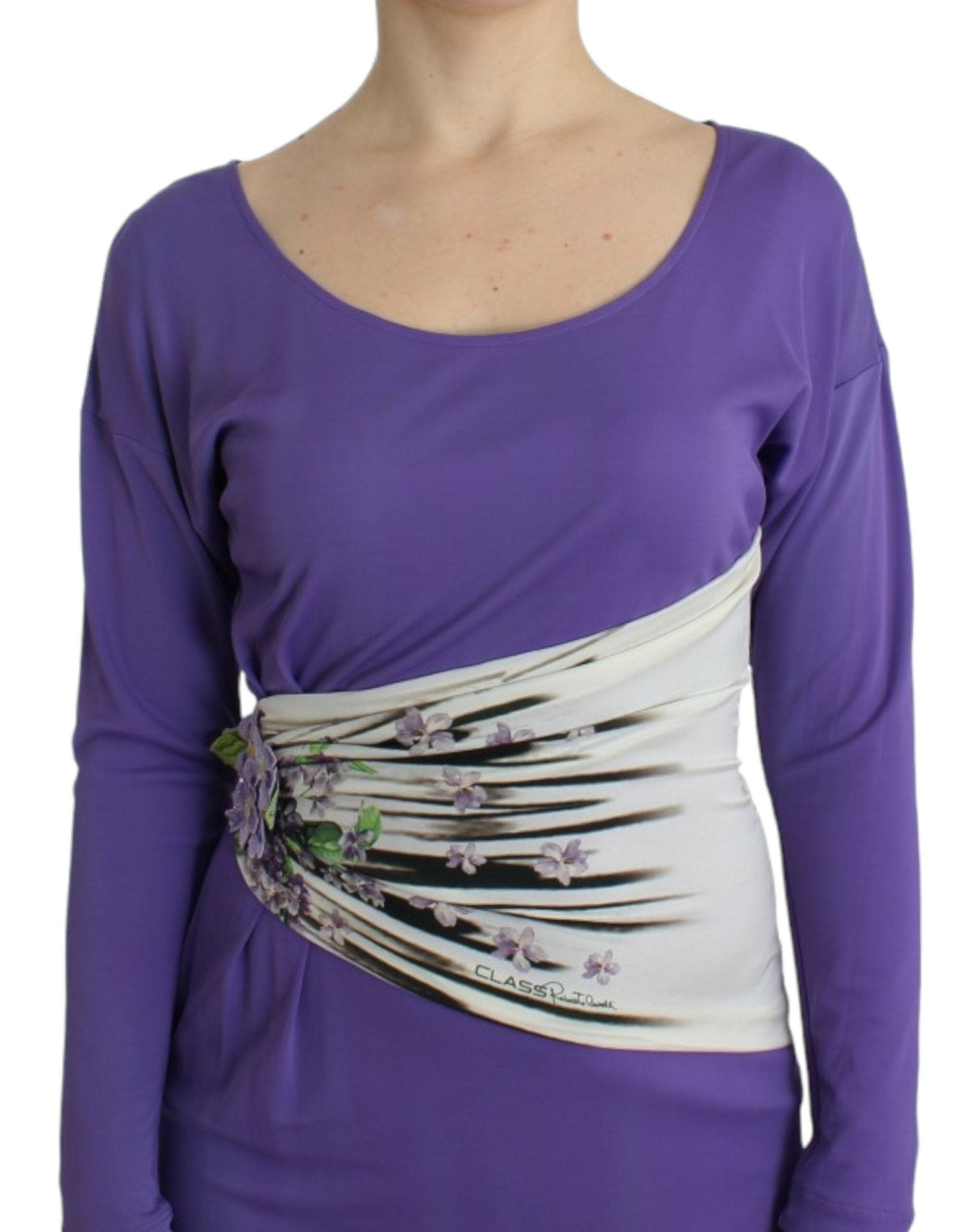 Cavalli Purple longsleeved dress - HBPS Beauty & Fashion