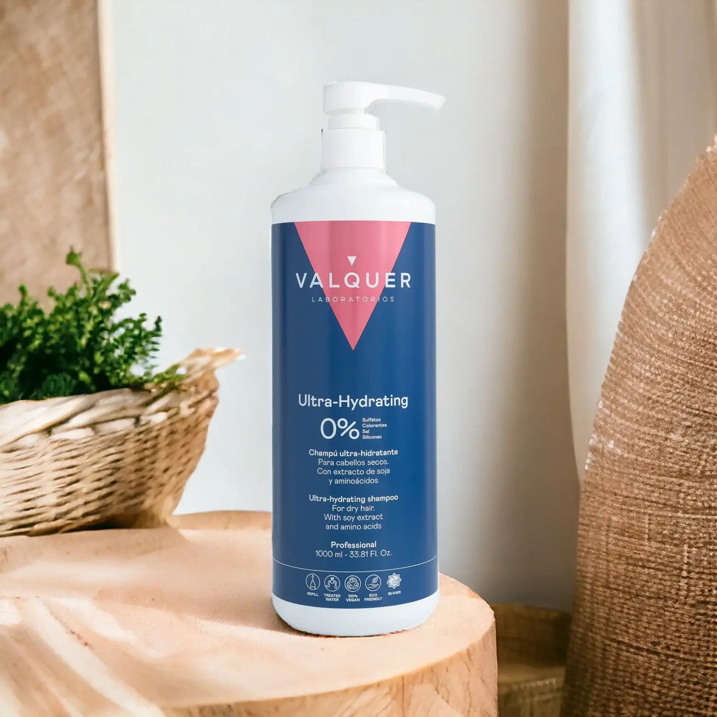 Pack Ultrahidratante Champú y Mascarilla efecto frío para Cabellos Secos - 1000 ml + 975 ml