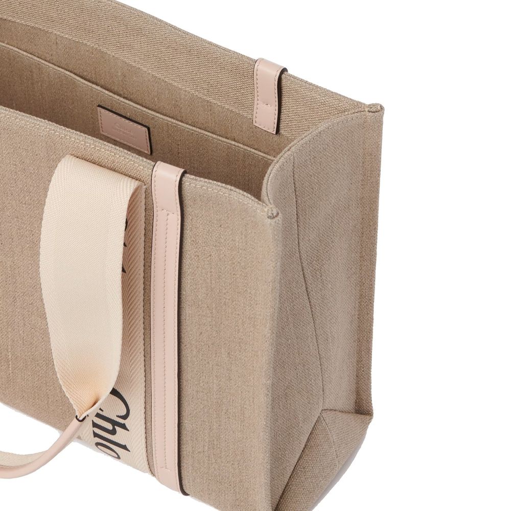 Chloé Beige Linen Tote Bag - HBPS Beauty & Fashion