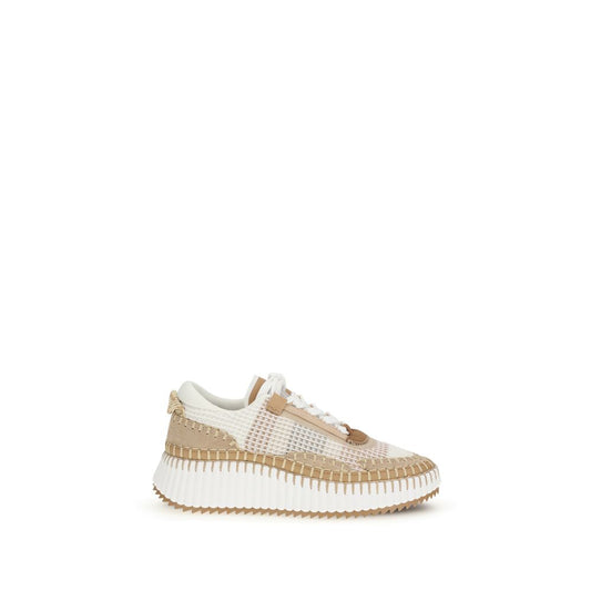 Chloé Beige Nylon Athletic Sneakers - HBPS Beauty & Fashion