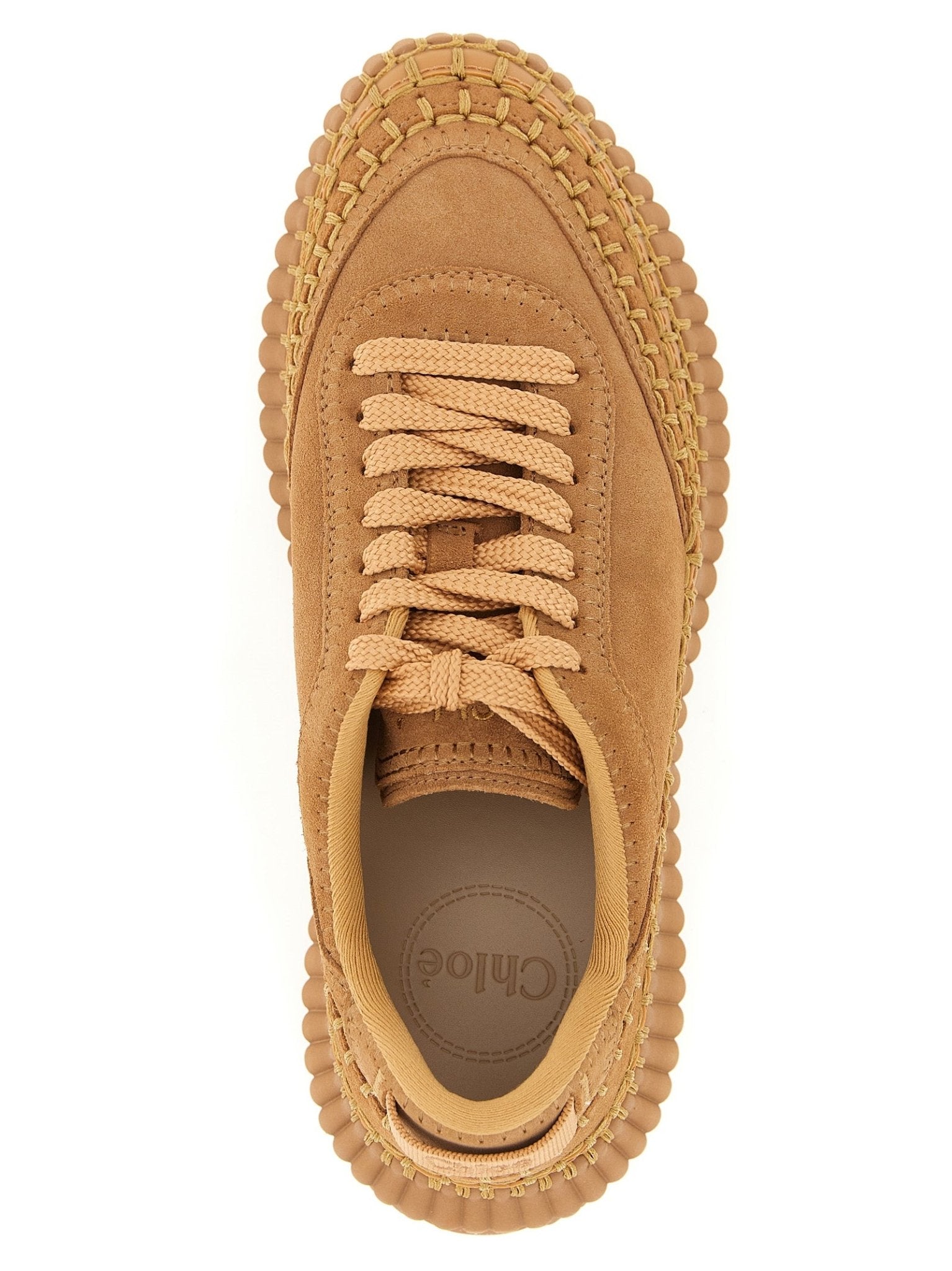 Chloé Beige Polyester Platform Sneakers - HBPS Beauty & Fashion
