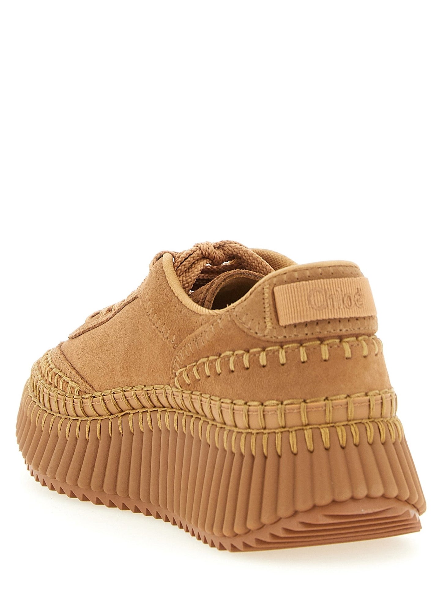 Chloé Beige Polyester Platform Sneakers - HBPS Beauty & Fashion