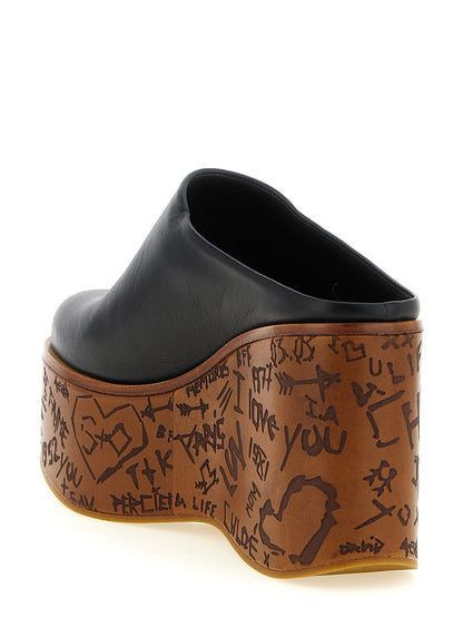 Chloé Black Calfskin Wedge Sandals - HBPS Beauty & Fashion