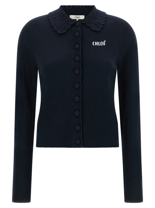 Chloé Blue Wool Cardigan - HBPS Beauty & Fashion