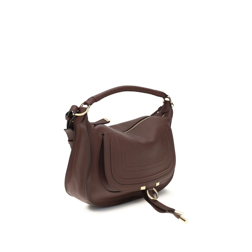 Chloé Bordeaux Calf Leather Bos Taurus Shoulder Bag - HBPS Beauty & Fashion