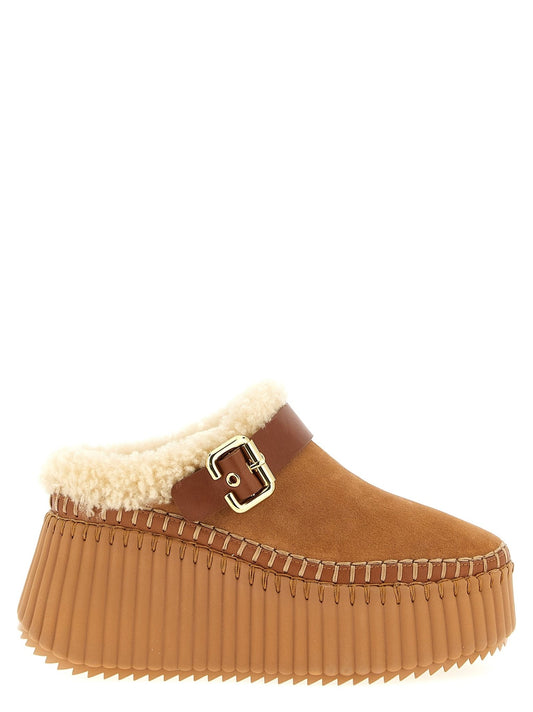 Chloé Brown Cowhide Wedge Sandals - HBPS Beauty & Fashion
