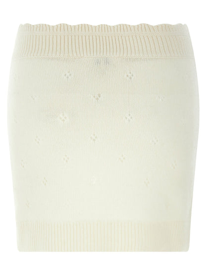 Chloé White Wool Long Skirt - HBPS Beauty & Fashion