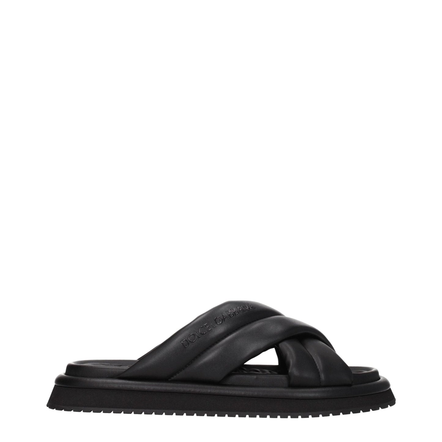Claquettes Dolce & Gabbana Noir Cuir Logo Homme – Authentiques | HBPS Fashion - HBPS Beauty & Fashion