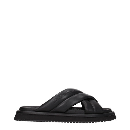 Claquettes Dolce & Gabbana Noir Cuir Logo Homme – Authentiques | HBPS Fashion - HBPS Beauty & Fashion