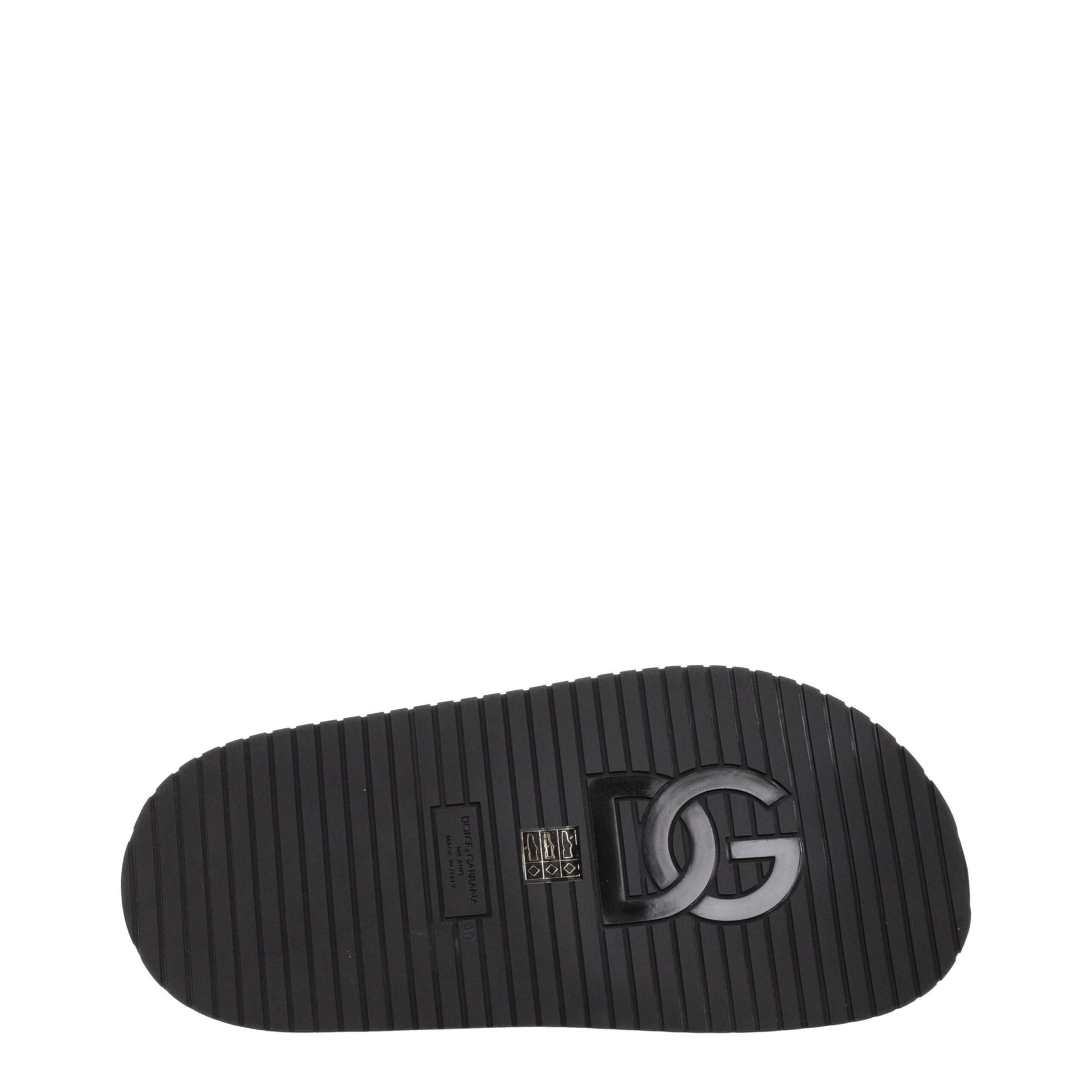 Claquettes Dolce & Gabbana Noir Cuir Logo Homme – Authentiques | HBPS Fashion - HBPS Beauty & Fashion