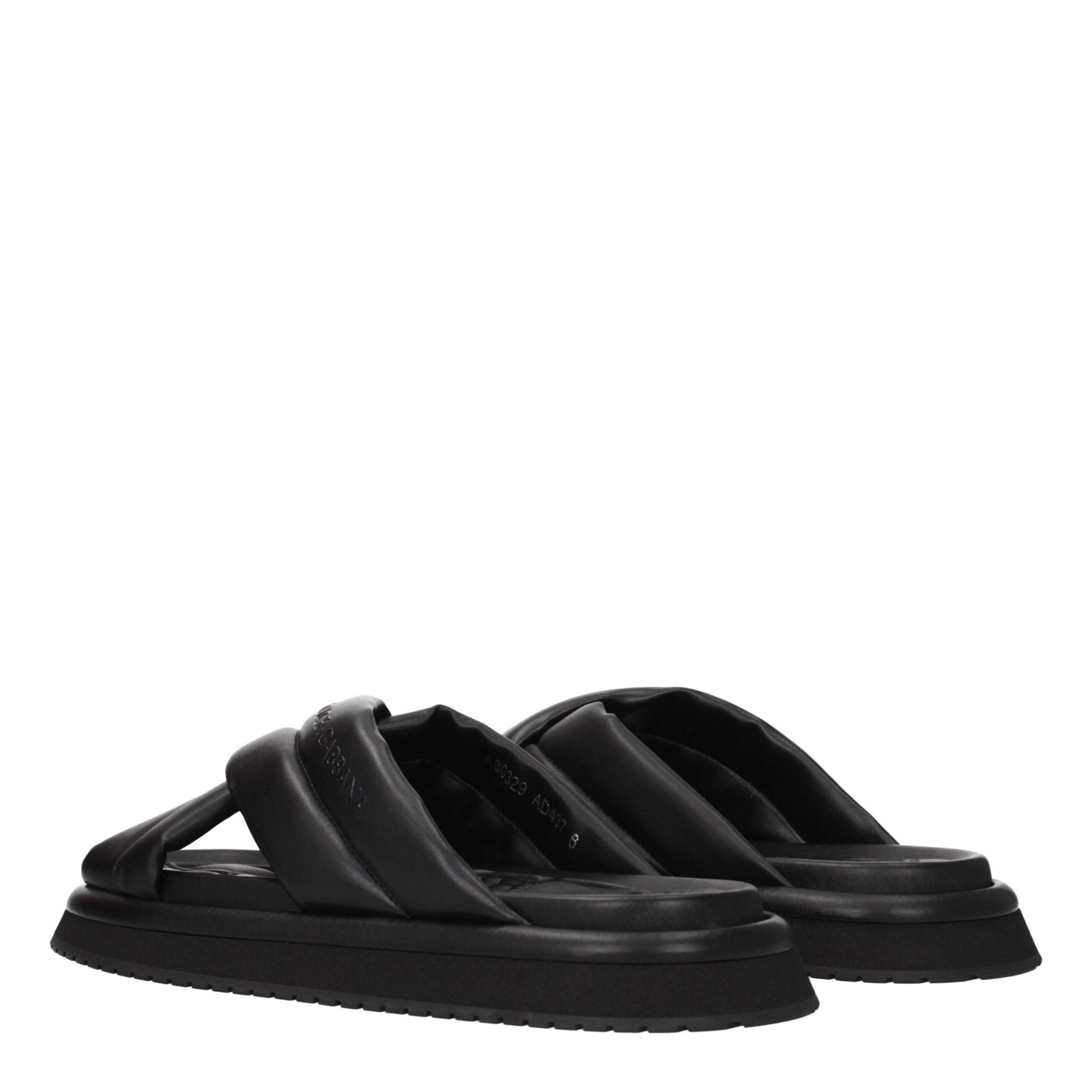 Claquettes Dolce & Gabbana Noir Cuir Logo Homme – Authentiques | HBPS Fashion - HBPS Beauty & Fashion